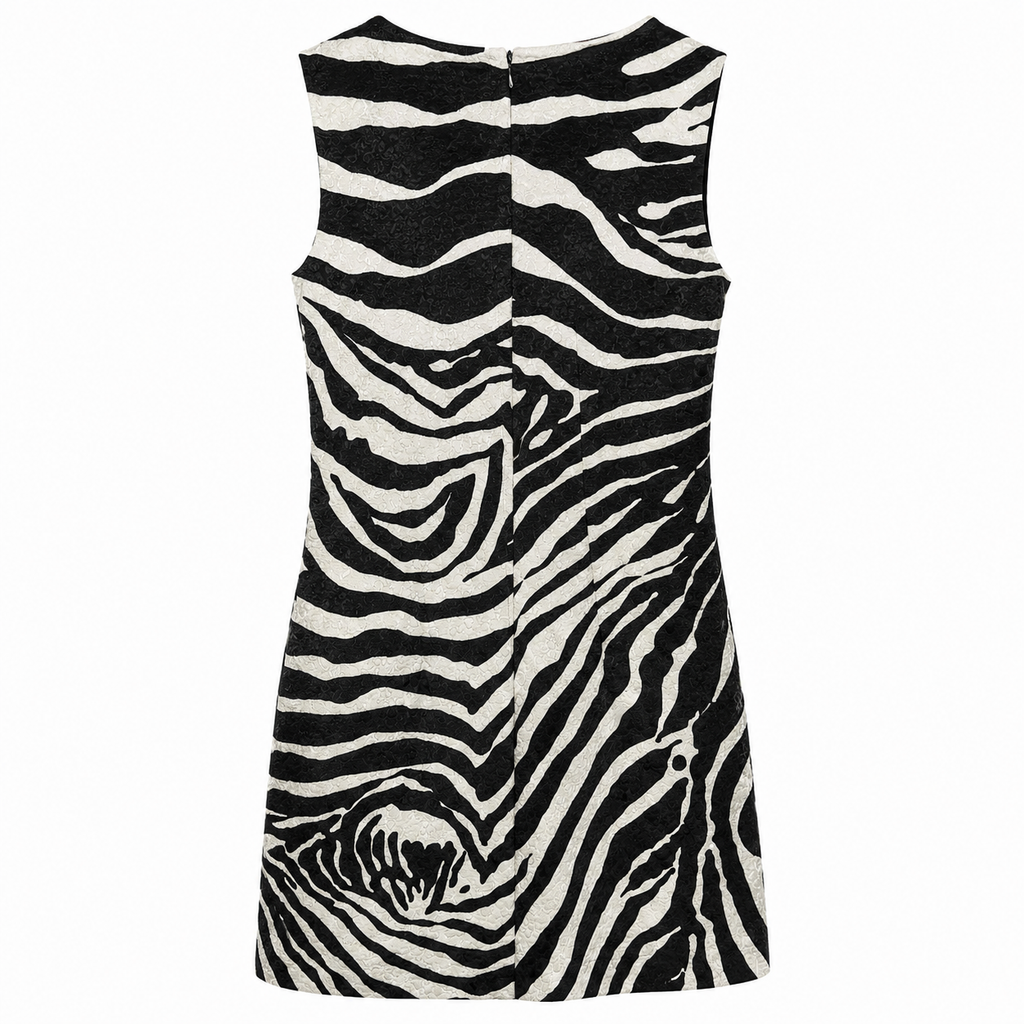 Dolce & Gabbana Woman Dress Zebra Short Black