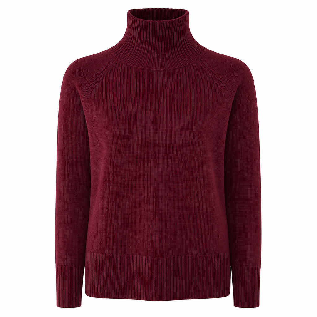 Emilio Romanelli Woman Turtleneck Bordeaux Beige