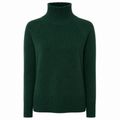 Emilio Romanelli Woman Turtleneck Green Bottiglia Beige