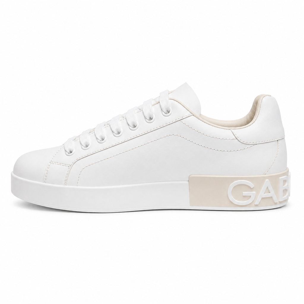 Dolce & Gabbana Woman Sneaker Portofino Beige Sneakers White