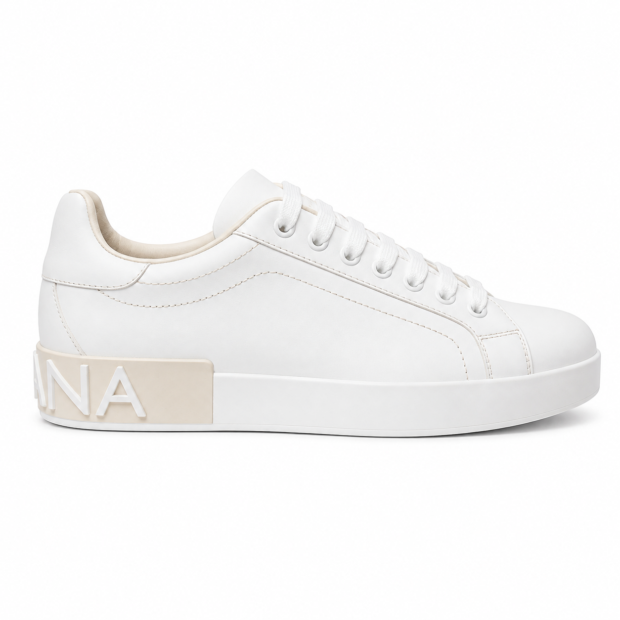 Dolce & Gabbana Woman Sneaker Portofino Beige Sneakers White