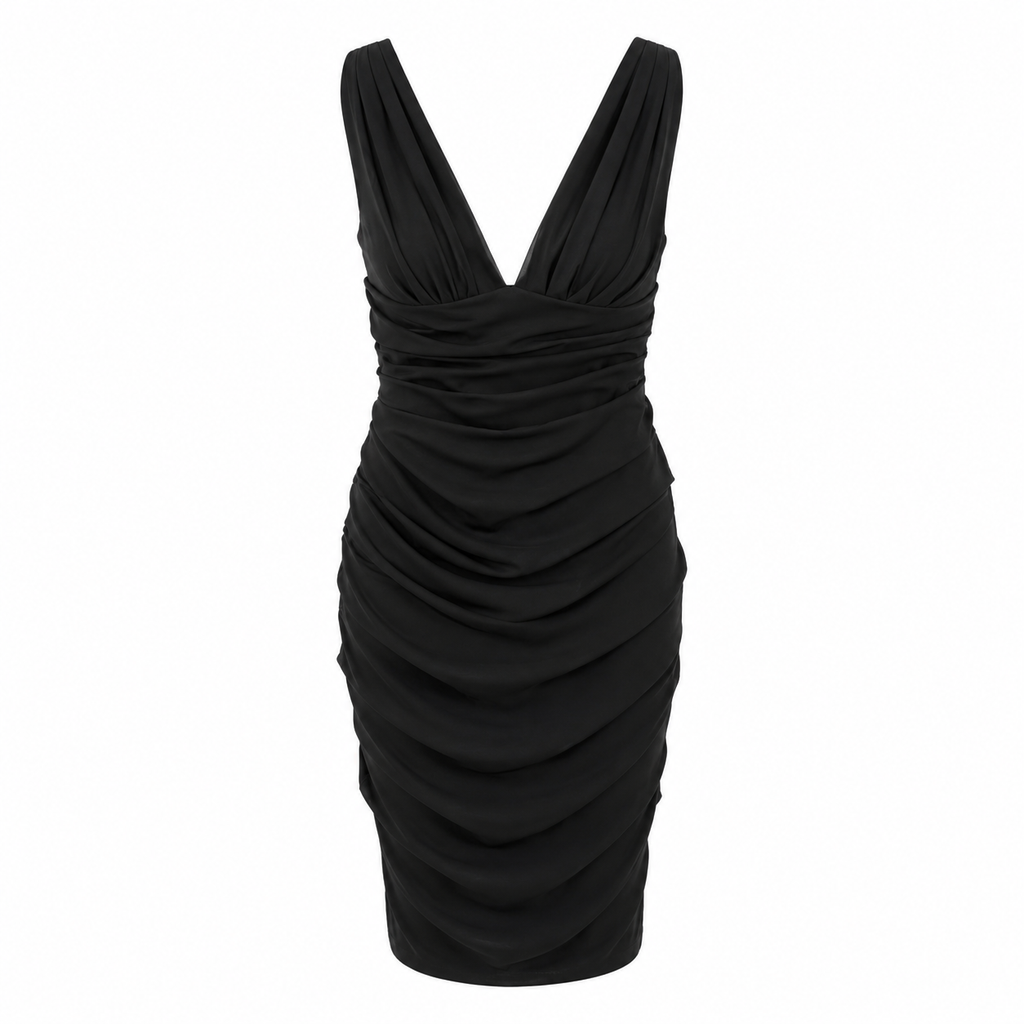 Dolce & Gabbana Woman Dress Drappeggiato Short Black