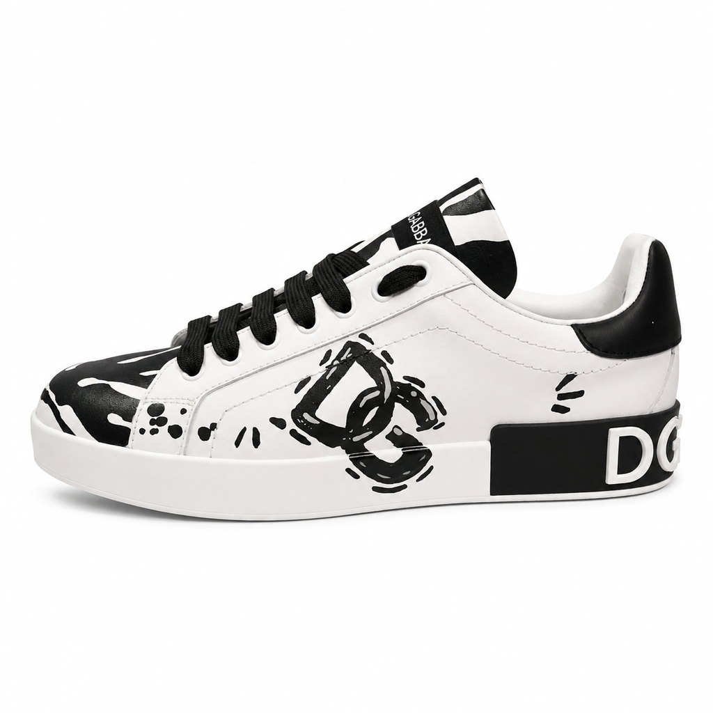 Dolce & Gabbana Woman Sneakers Portofino Black White
