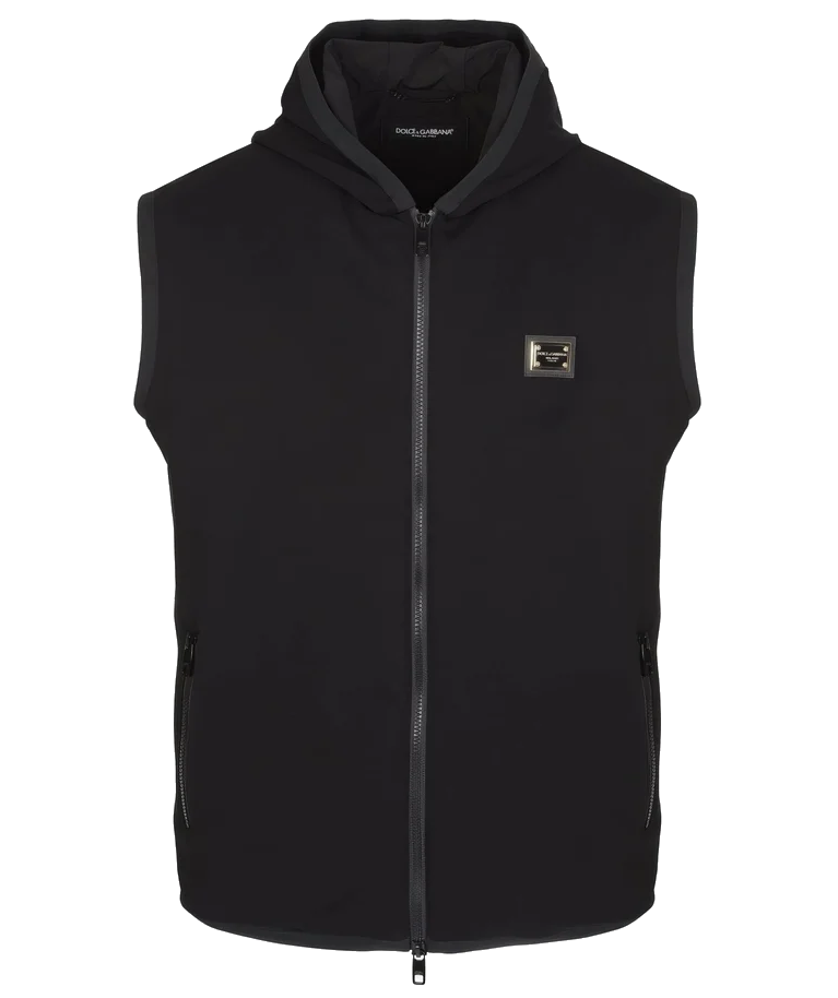 Dolce & Gabbana Man Vest Targhetta Black