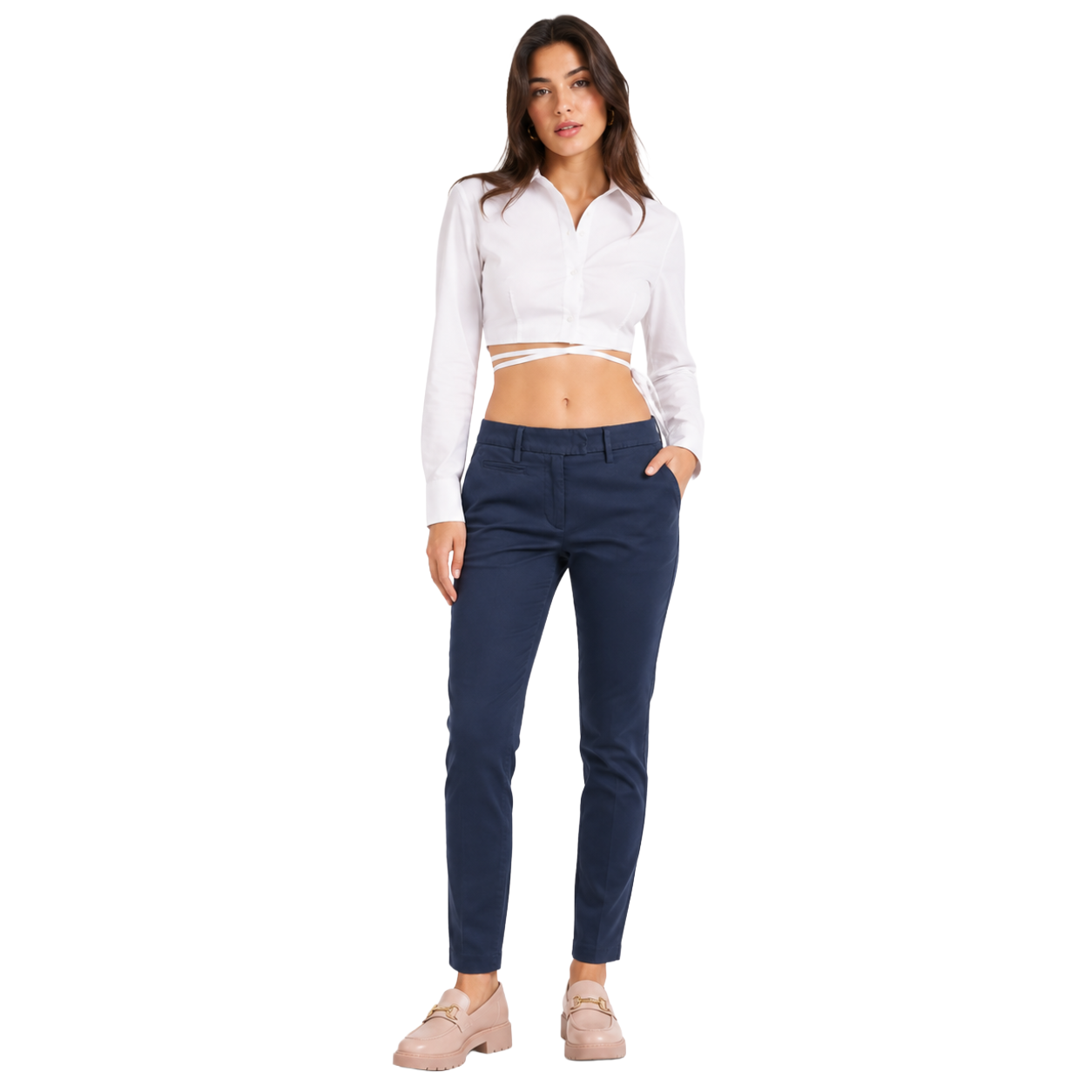 Dondup Woman Trousers Perfect Blue