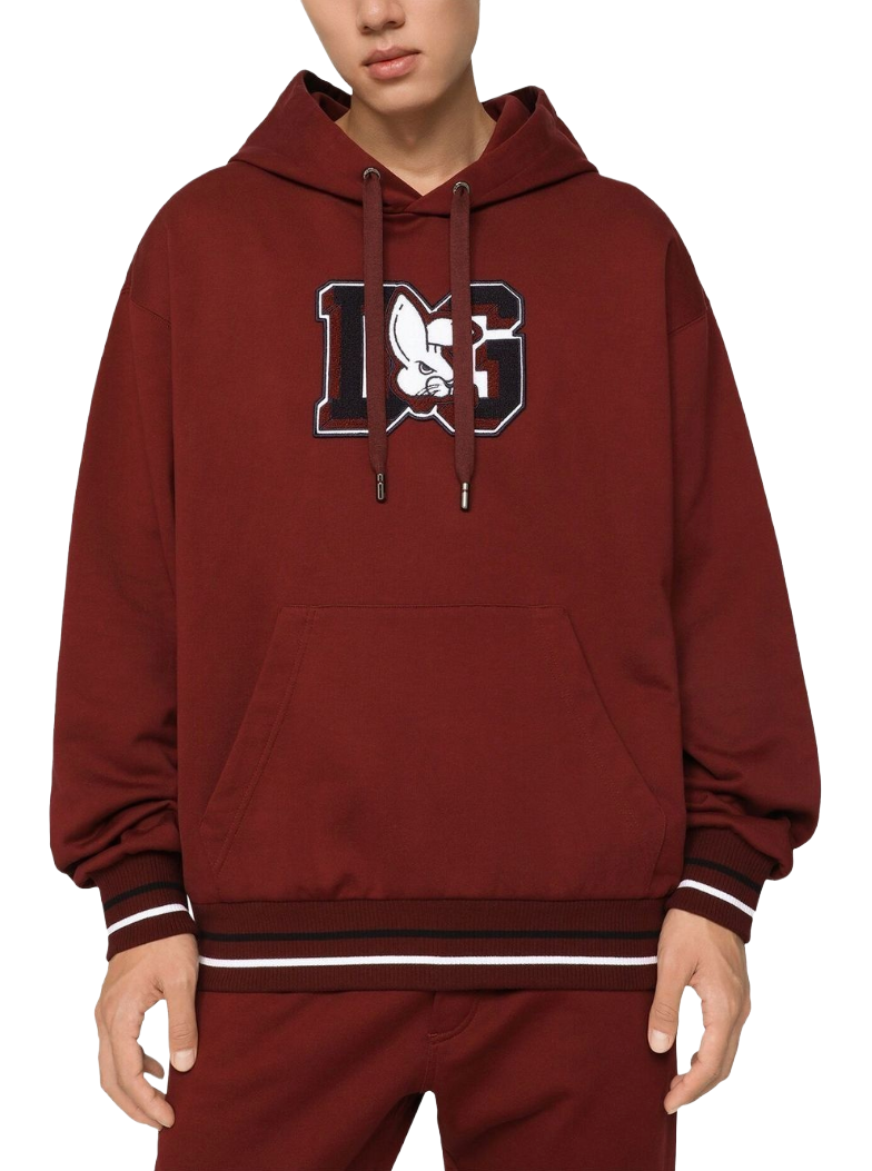 Dolce & Gabbana Man Sweatshirt Hooded Rabbit Red