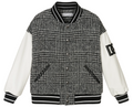 Dolce & Gabbana Man Wool Check Varsity Jacket Grey