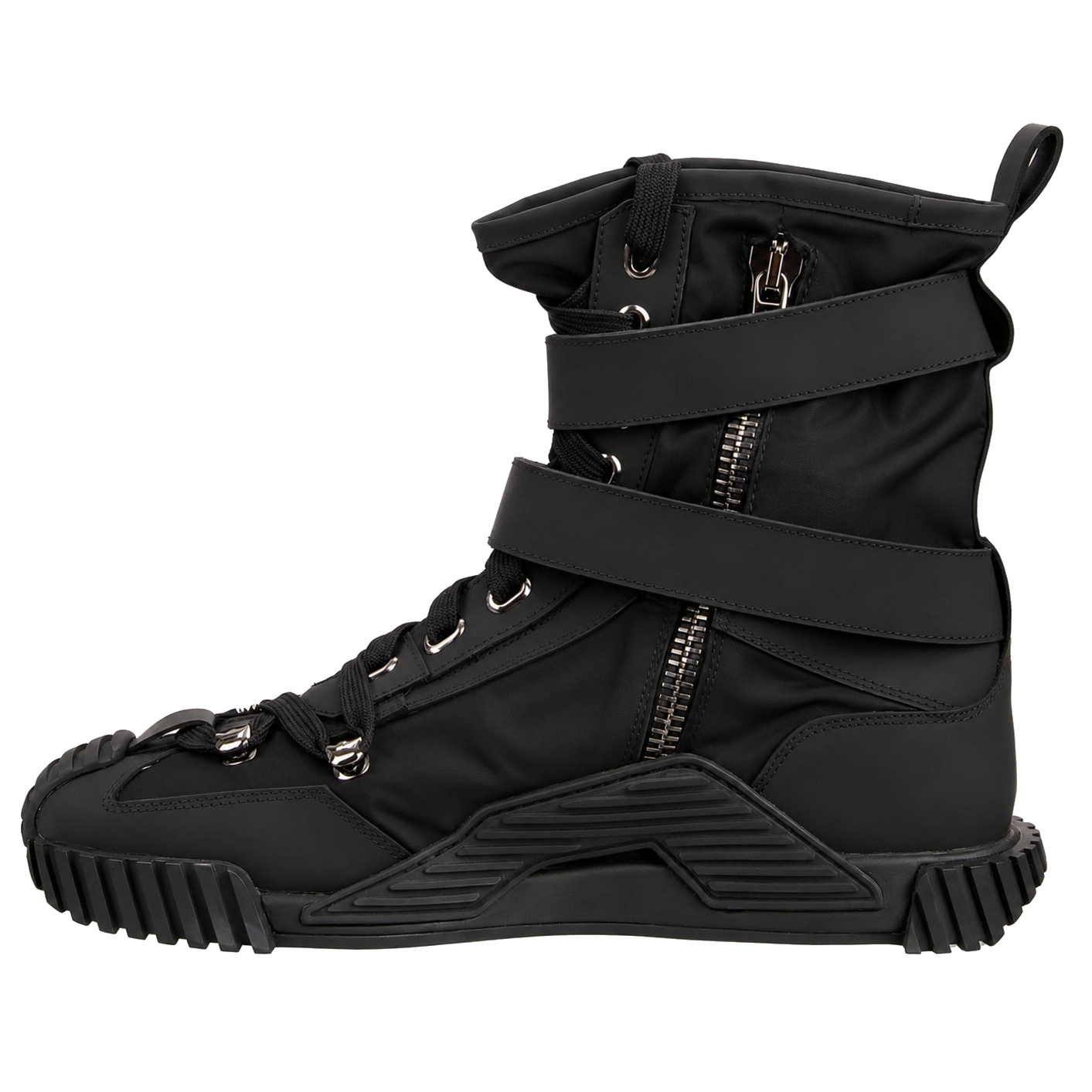 Dolce & Gabbana Man Sneaker Alta Nylon Gomma Sneakers Black