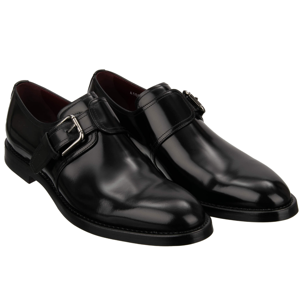 Dolce & Gabbana Man Derby Monkstrap Spazzolato Derby Black