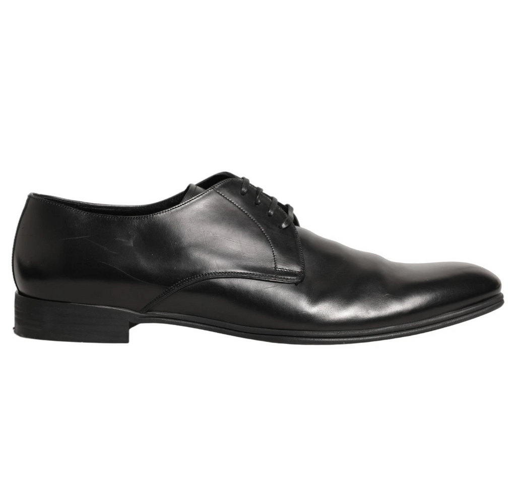 Dolce & Gabbana Man Derby Vitellino Vegetale Glossy Derby Black