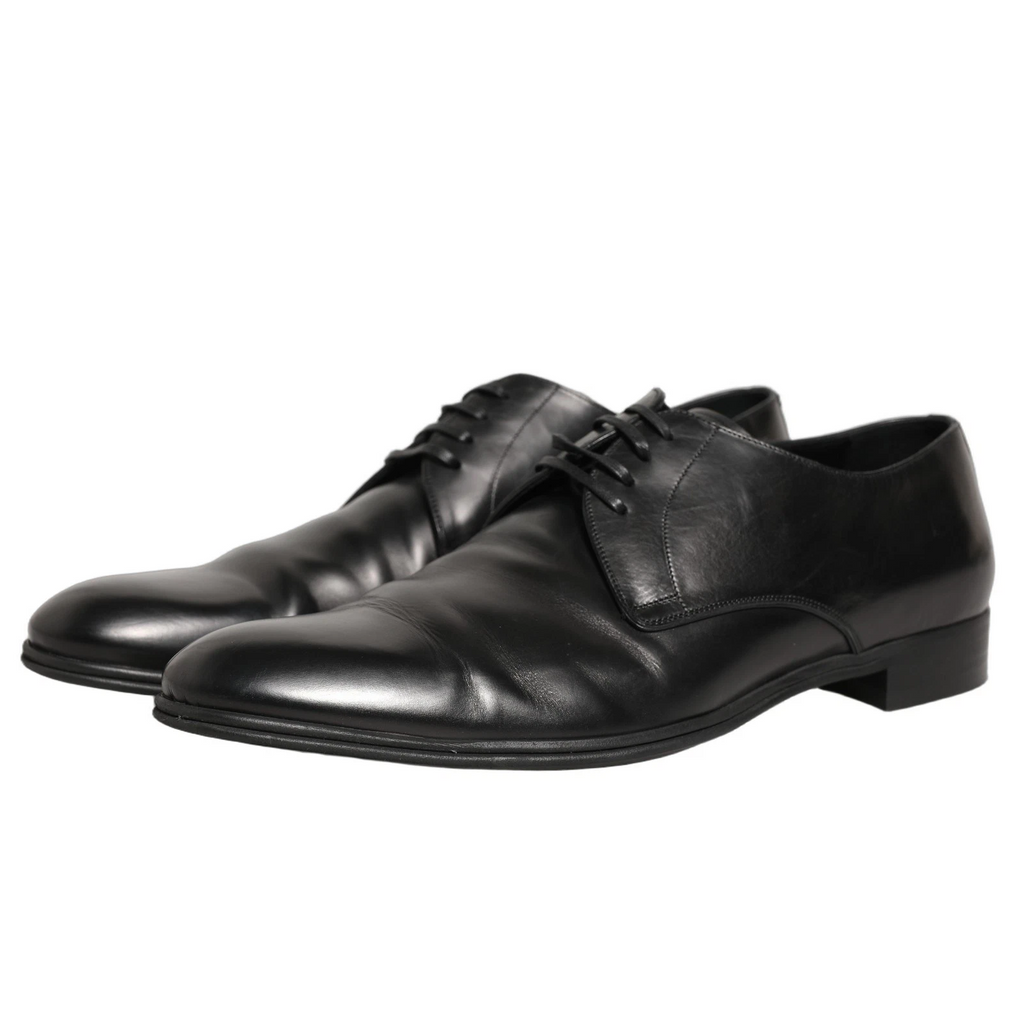 Dolce & Gabbana Man Derby Vitellino Vegetale Glossy Derby Black