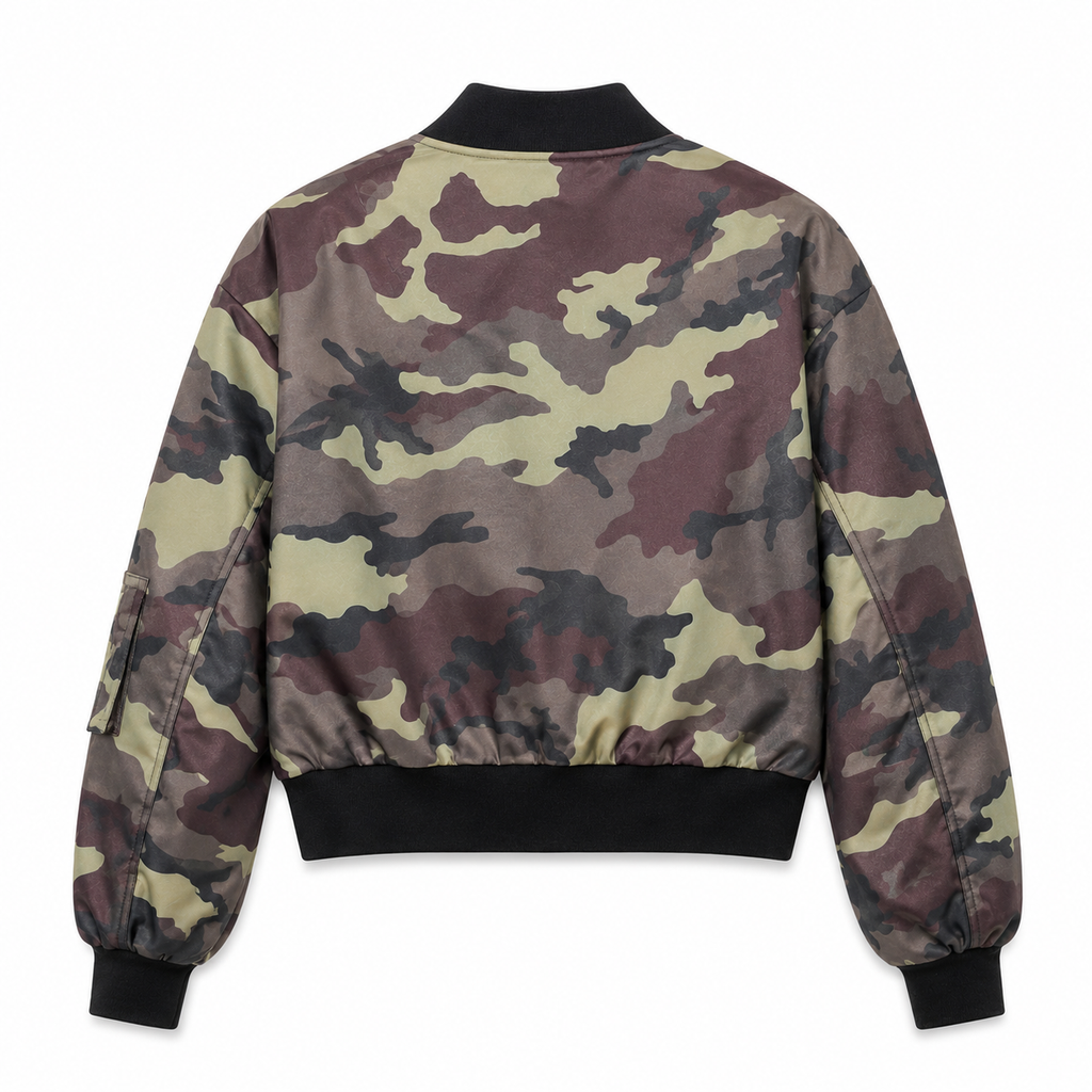 Dolce & Gabbana Woman Bomber Cropped Camouflage