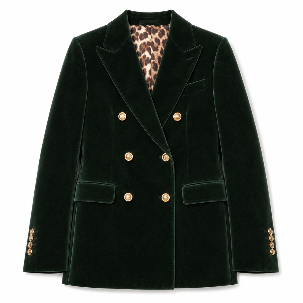 Dolce & Gabbana Man Jacket Velvet Green