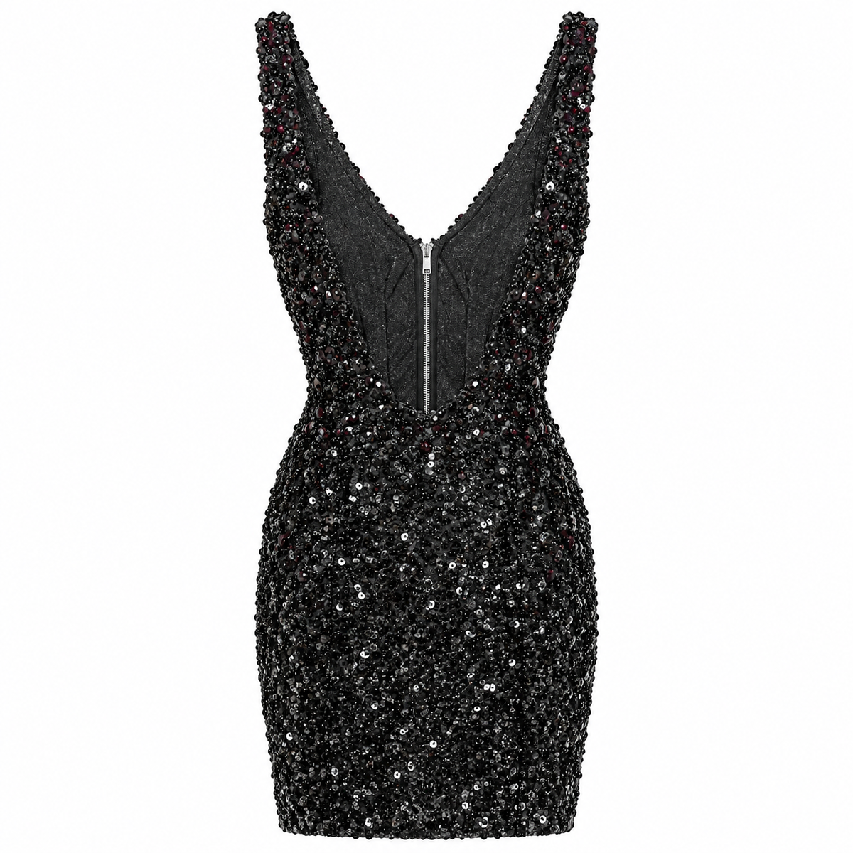 Dolce & Gabbana Woman Dress Scollato Paiettes Black