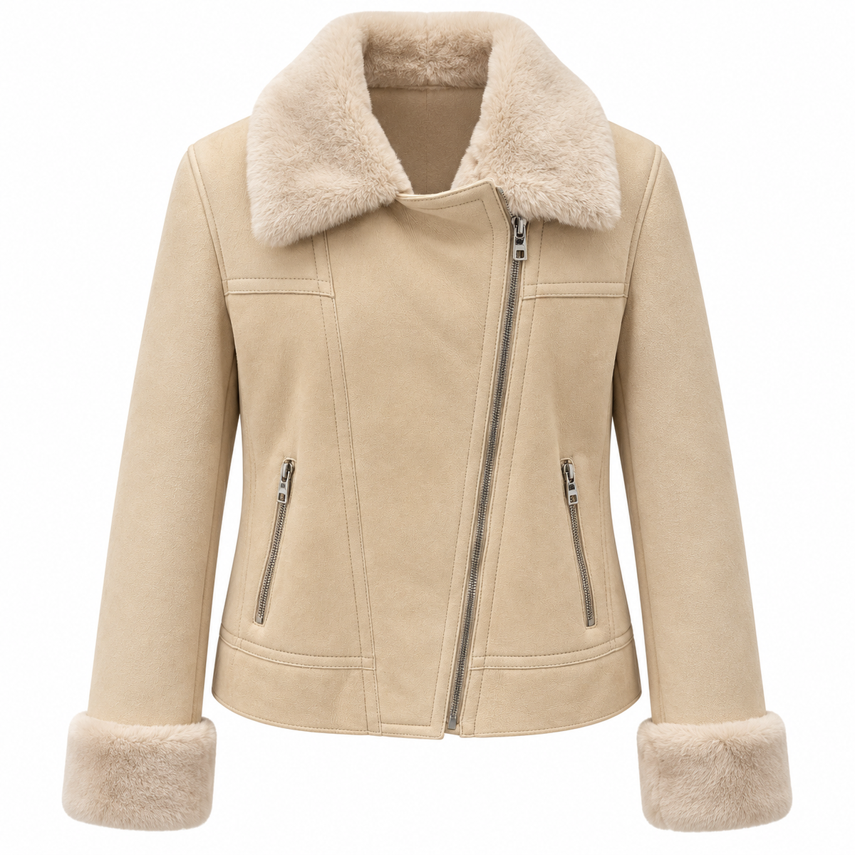 Dolce & Gabbana Woman Jacket Pelliccia Beige