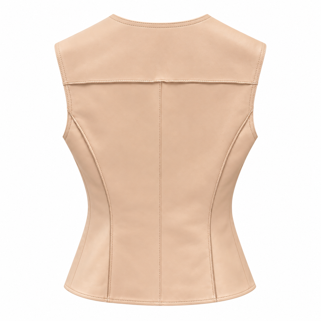 Dolce & Gabbana Woman Vest Leather Beige