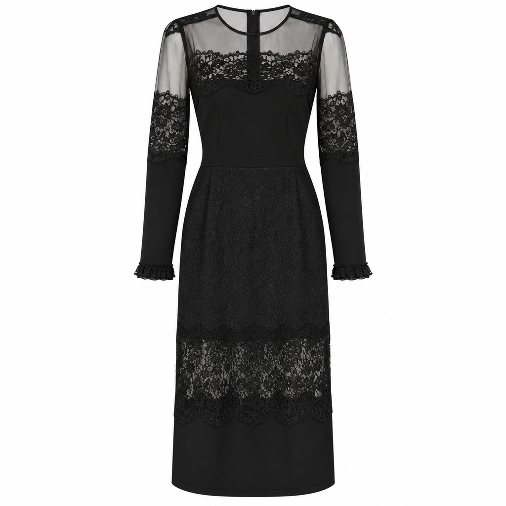 Dolce & Gabbana Woman Dress Long Lace Black