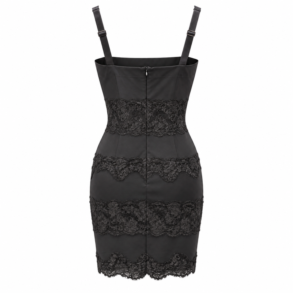 Dolce & Gabbana Woman Dress Lace Floral Black