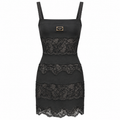 Dolce & Gabbana Woman Dress Lace Floral Black