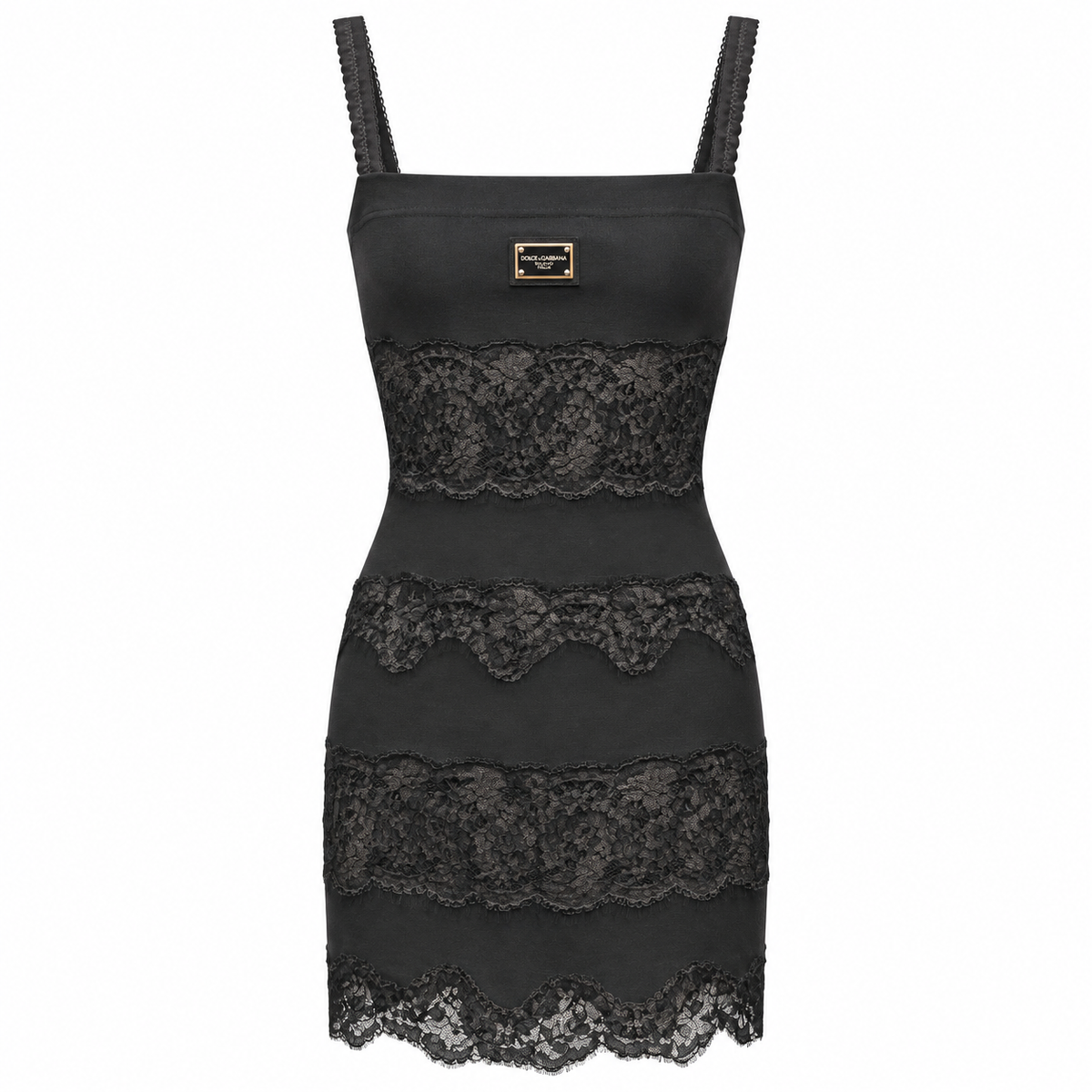 Dolce & Gabbana Woman Dress Lace Floral Black