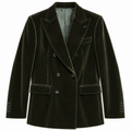 Dolce & Gabbana Man Jacket Double-Breasted Velvet Green