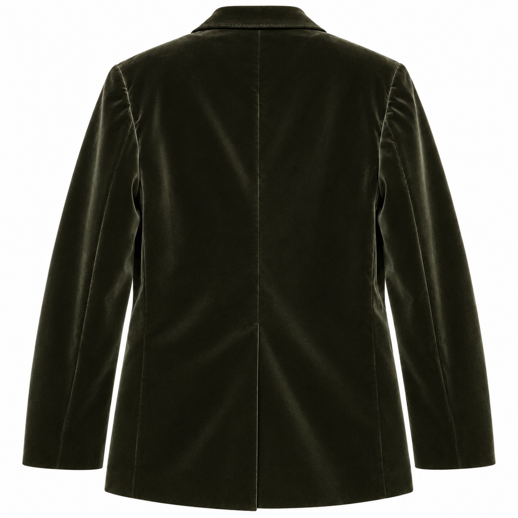 Dolce & Gabbana Man Jacket Double-Breasted Velvet Green