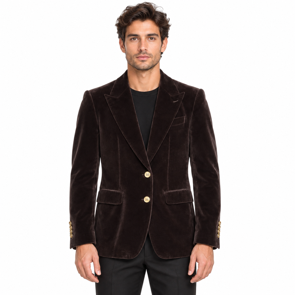 Dolce & Gabbana Man Jacket Velvet Brown