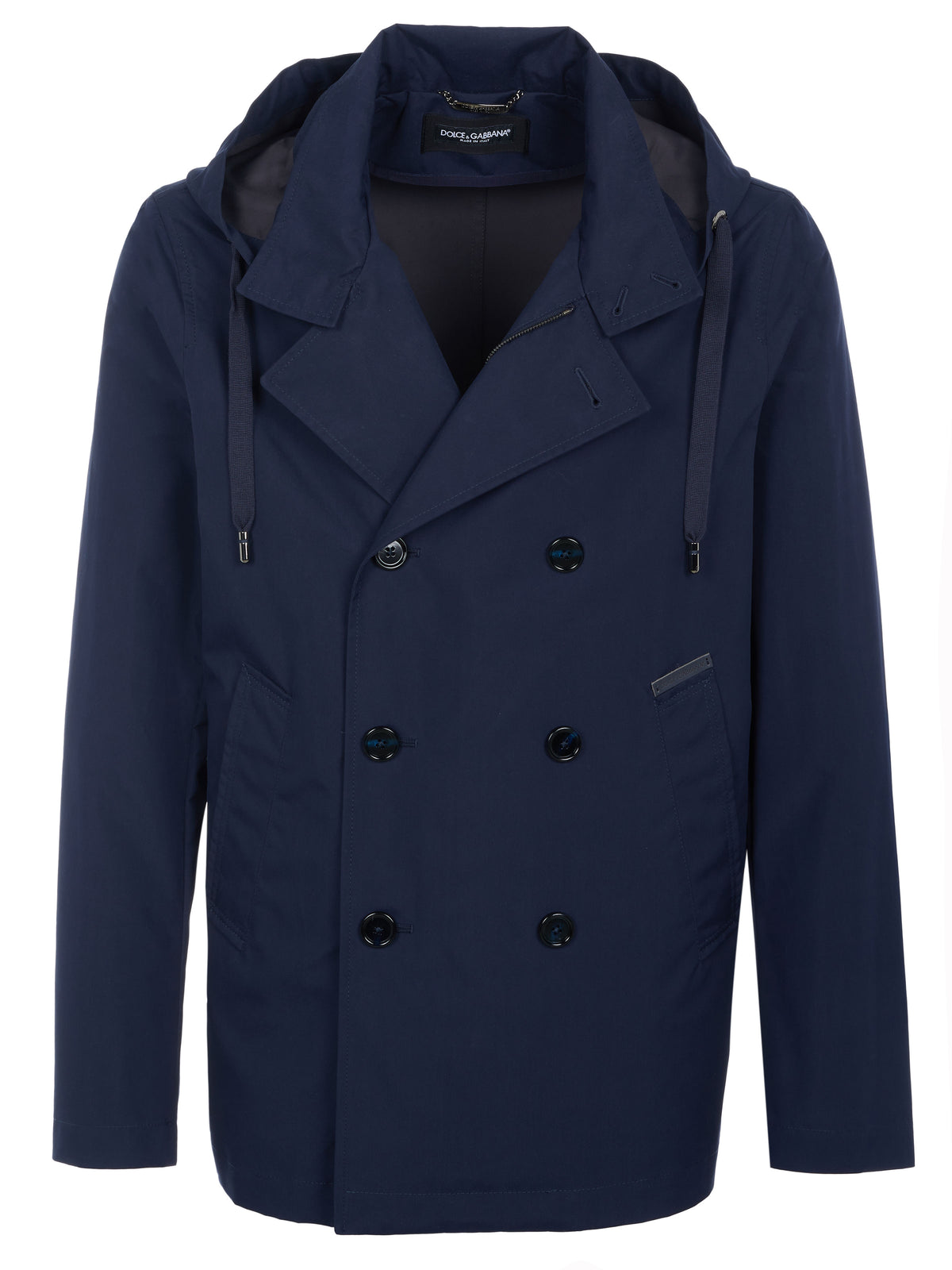 Dolce & Gabbana Man Jacket Double Face Navy Blue