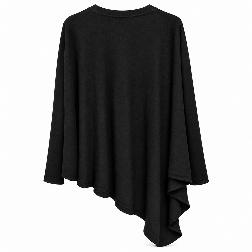 anna molinari Woman Crew Neck Asimmetrico Sweaters Black