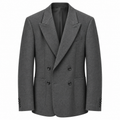 Dolce & Gabbana Man Jacket Double-Breasted Wool Grey