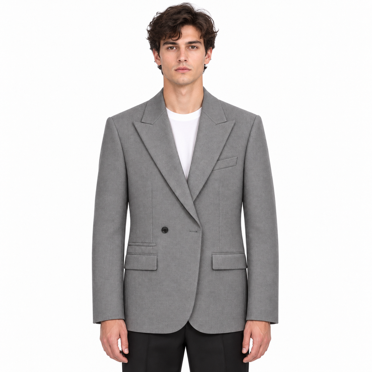 Dolce & Gabbana Man Jacket Double-Breasted Grey