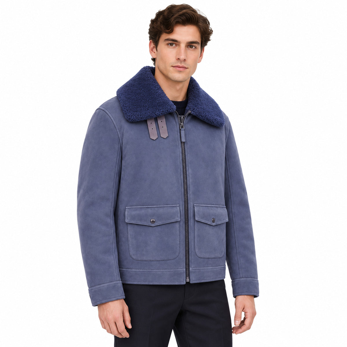 Dolce & Gabbana Man Jacket Montone Blue