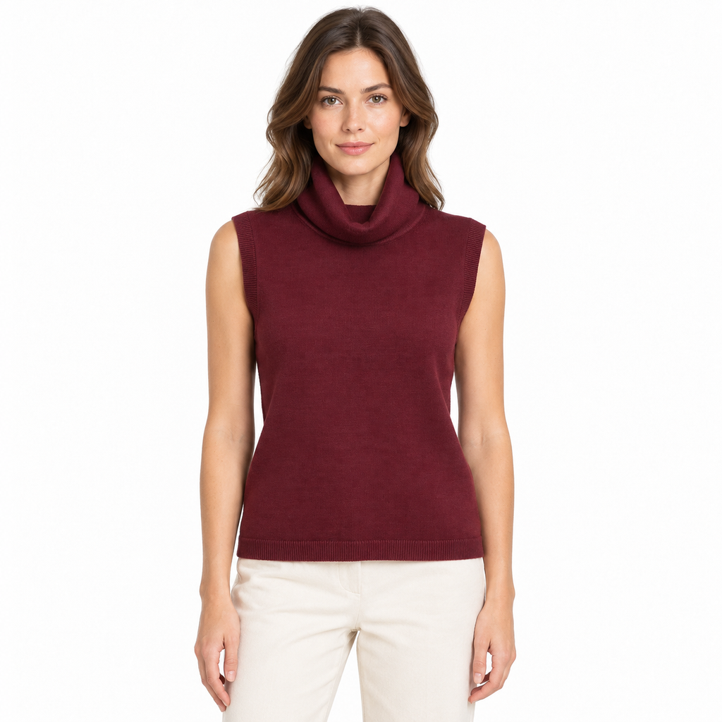 anna molinari Woman Turtleneck Sleeveless Red