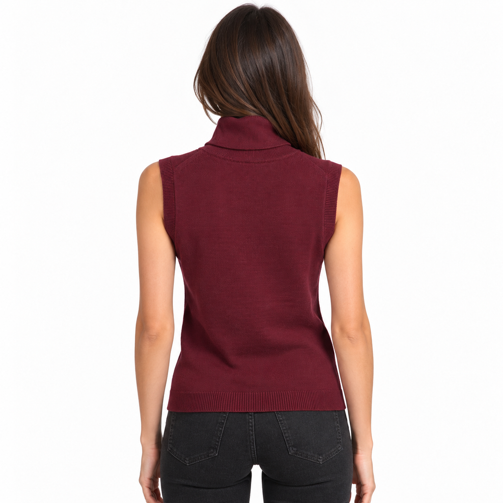 anna molinari Woman Turtleneck Sleeveless Red