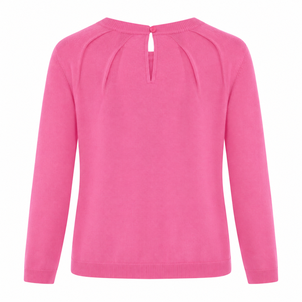 anna molinari Woman Knit Crew Neck Embroidered Pink