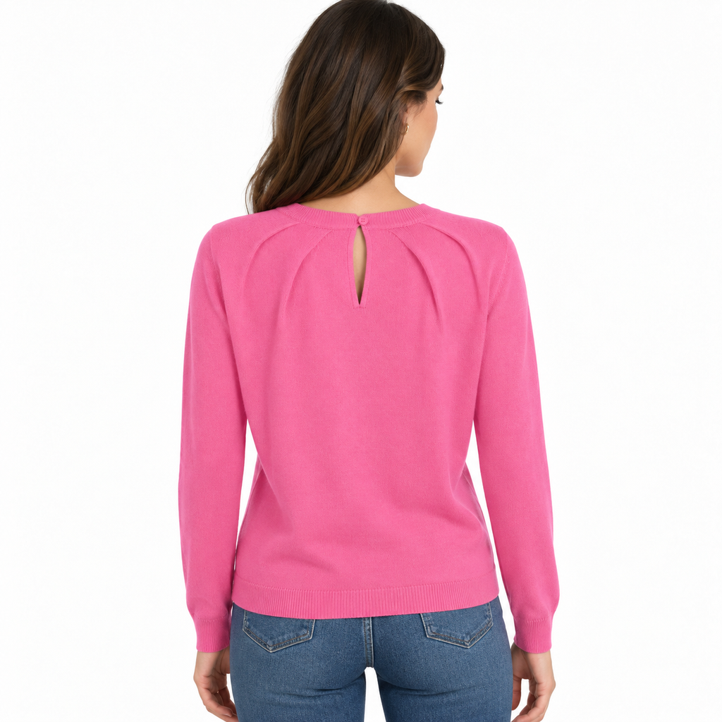 anna molinari Woman Knit Crew Neck Embroidered Pink