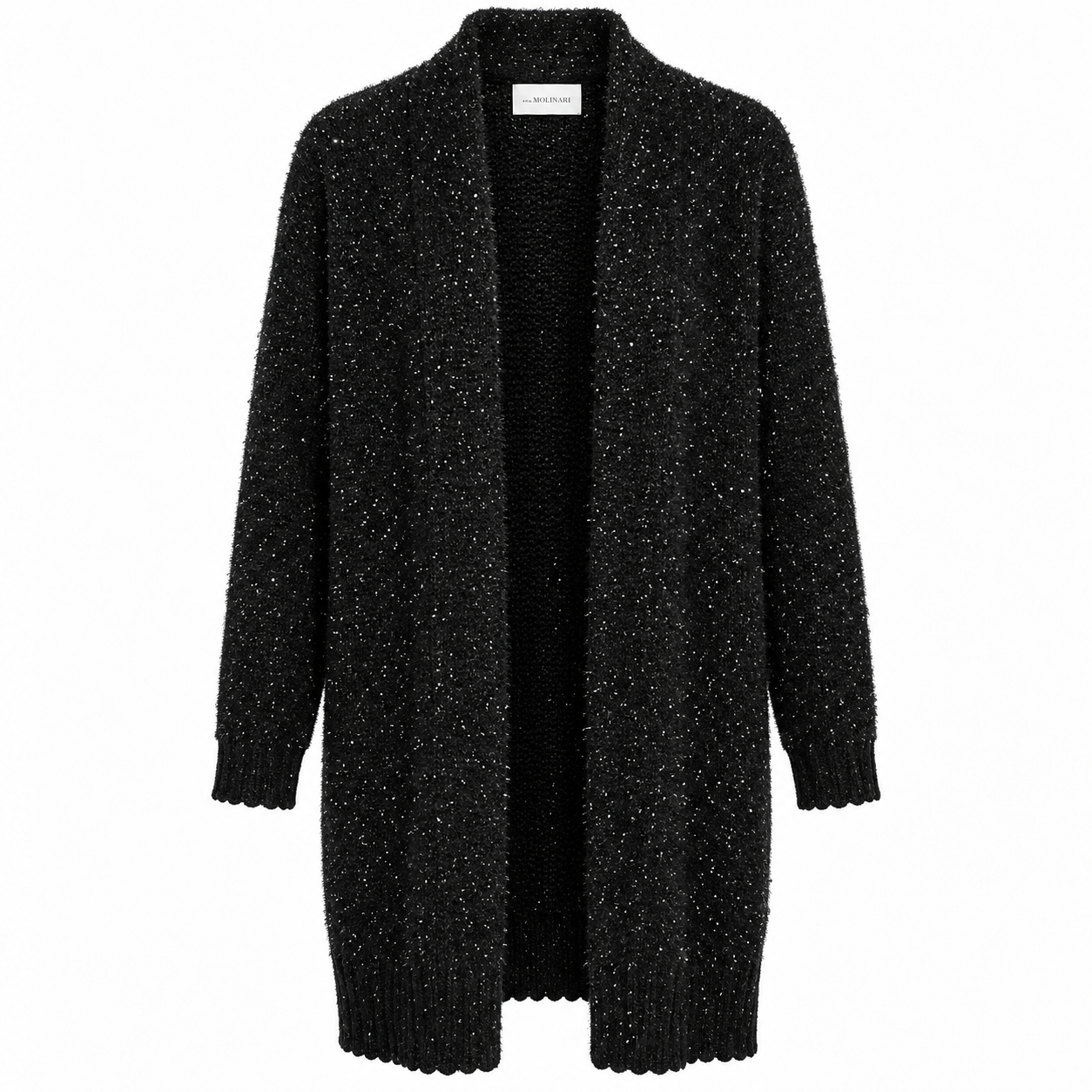 anna molinari Woman Cardigan Buclè Long Black