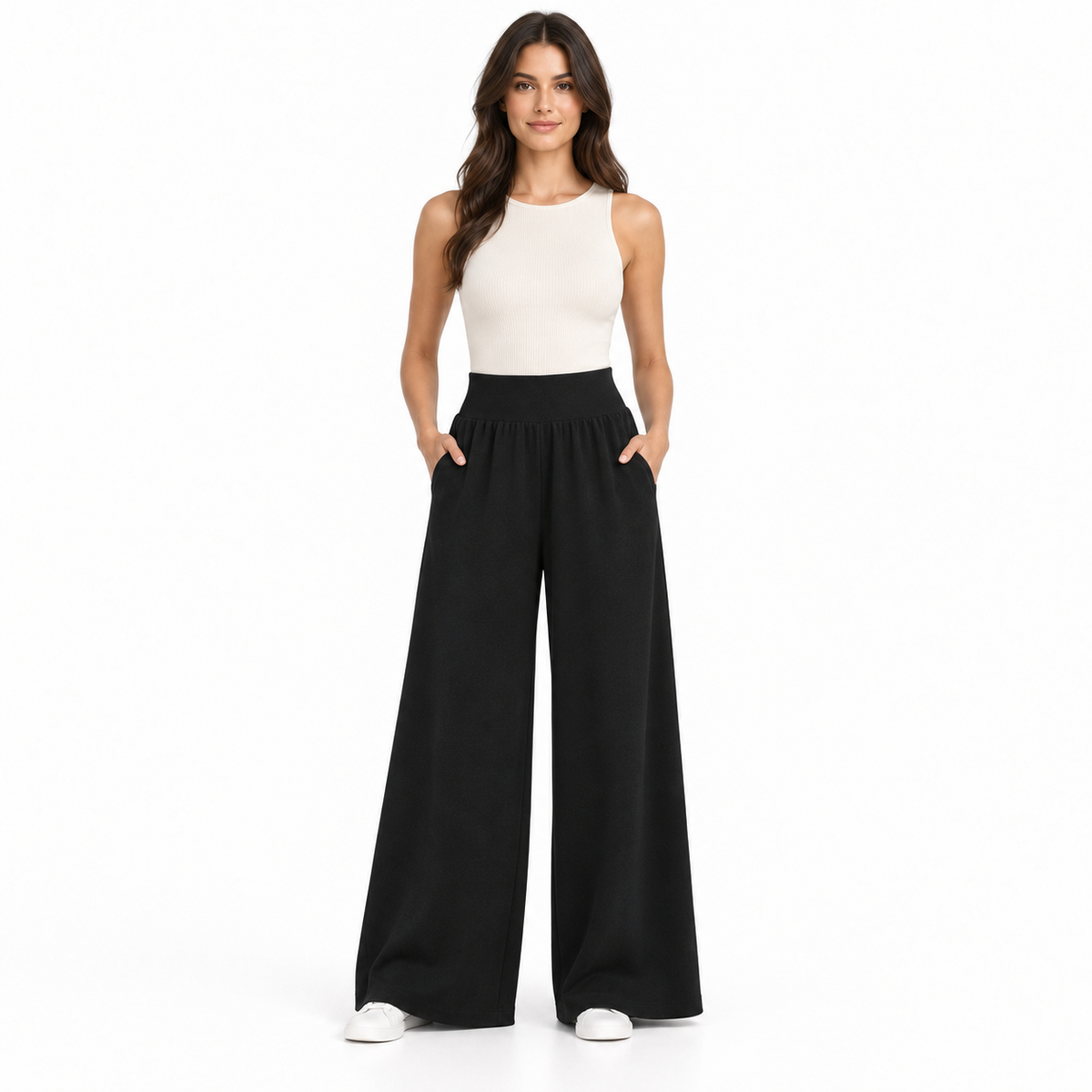 anna molinari Woman Trousers Wide Leg Black