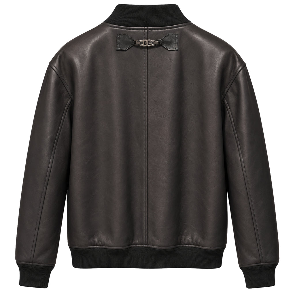 Dolce & Gabbana Man Bomber Leather Black