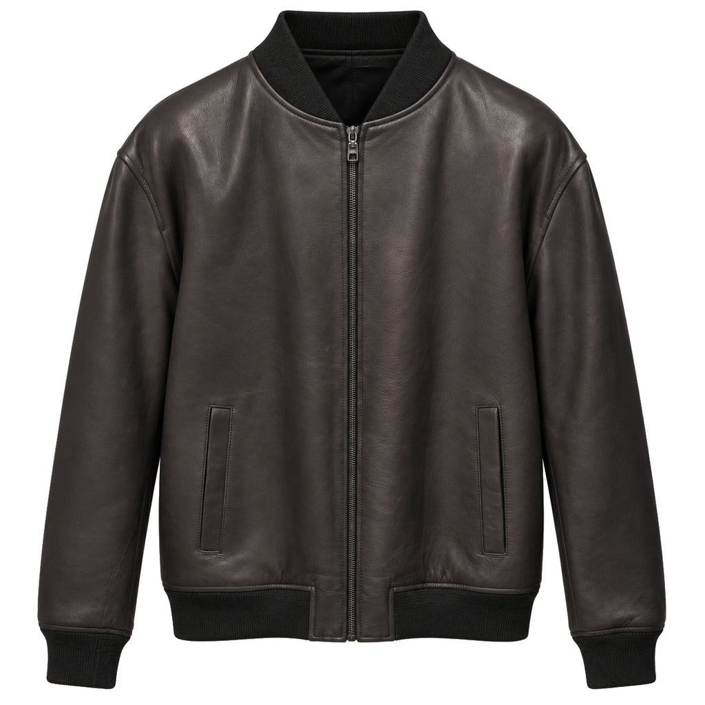Dolce & Gabbana Man Bomber Leather Black