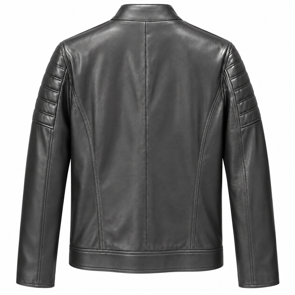 Dolce & Gabbana Man Jacket Leather Bottoni Black