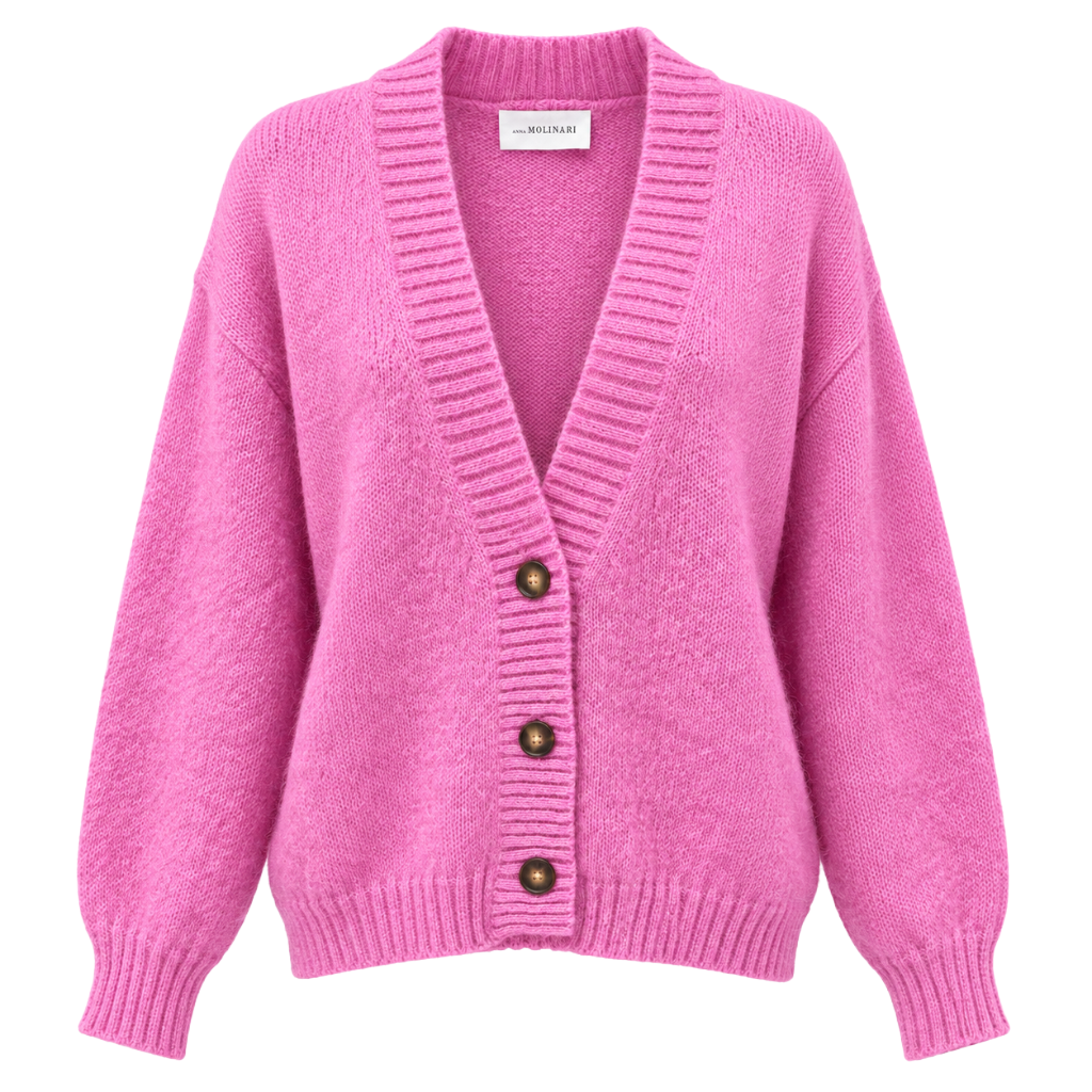 anna molinari Woman Cardigan Long Ciclamino Pink
