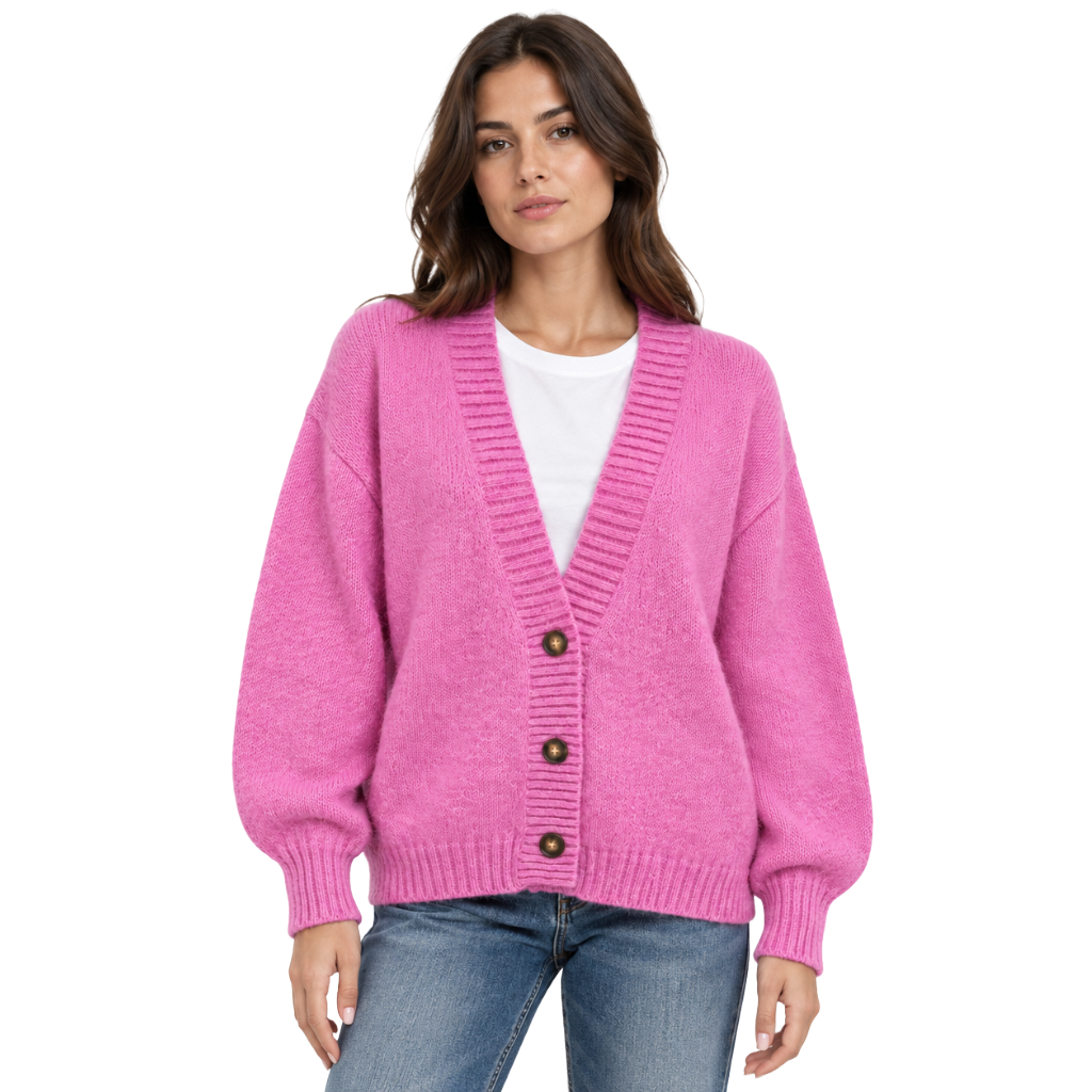 anna molinari Woman Cardigan Long Ciclamino Pink