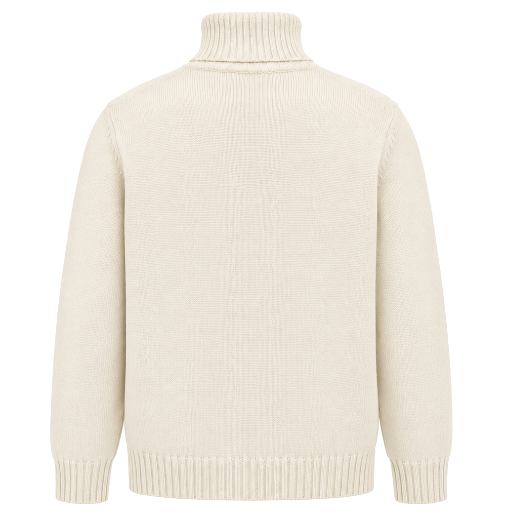Alpha Studio Man Turtleneck Wool White