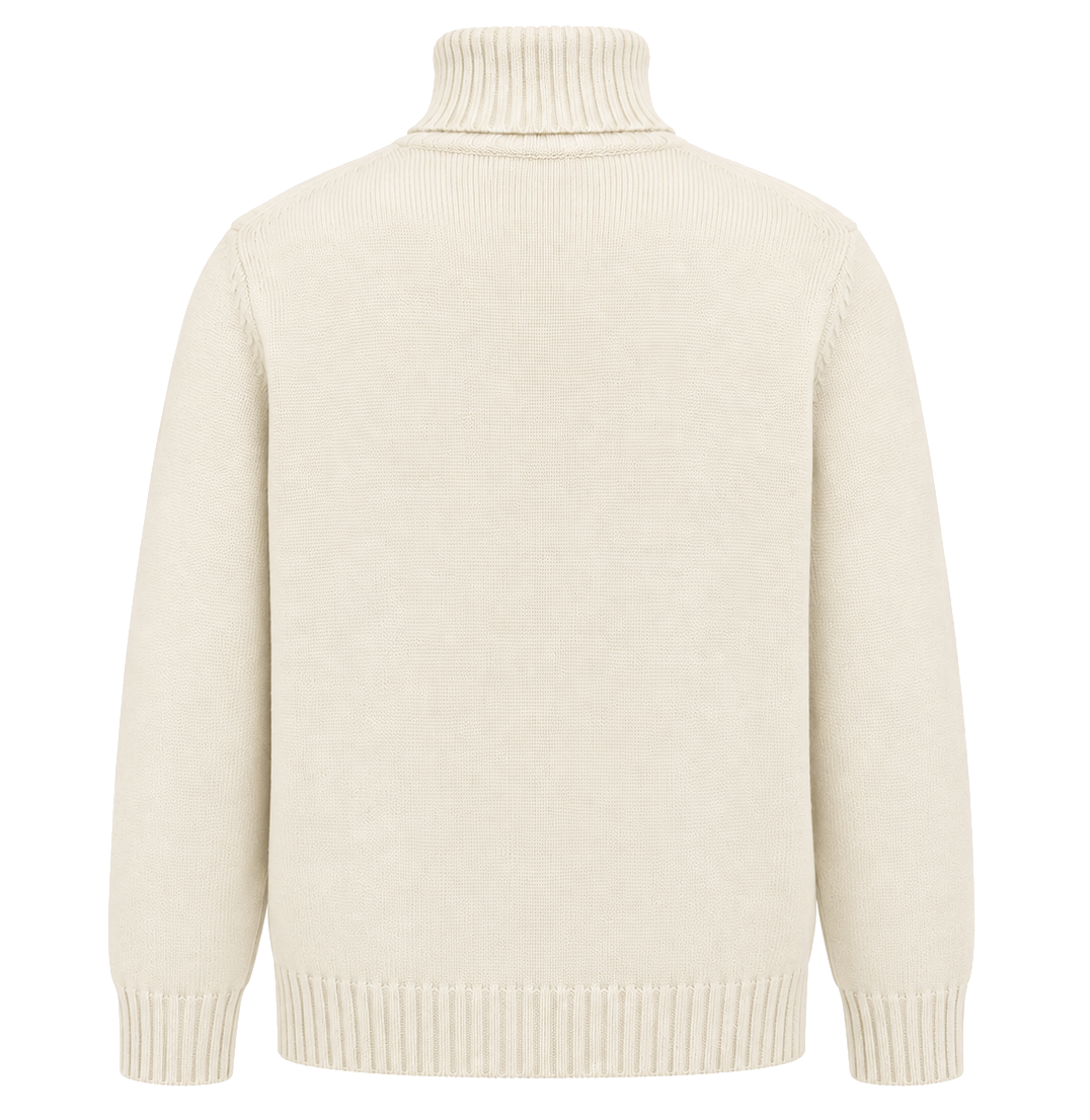 Alpha Studio Man Turtleneck Wool White