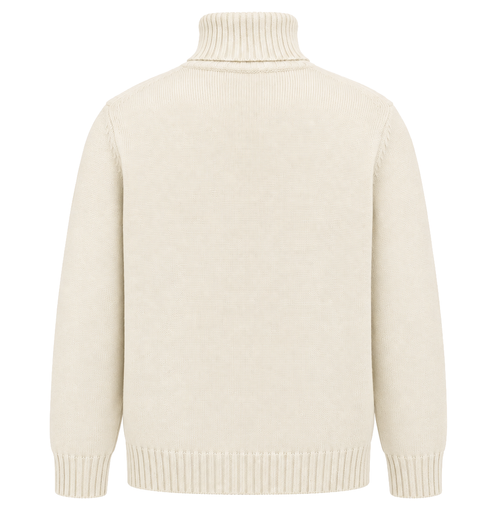 Alpha Studio Man Turtleneck Wool White