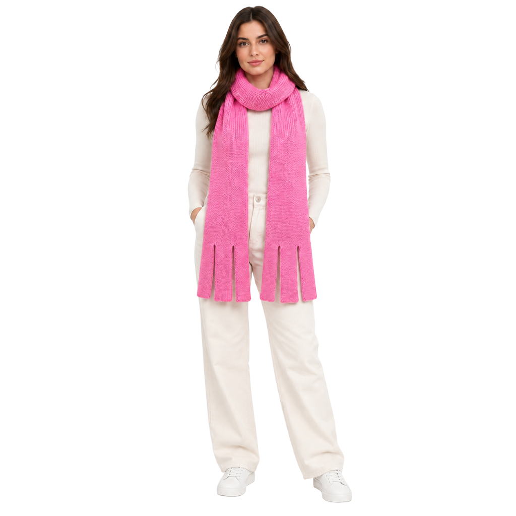 anna molinari Woman Stola Hairy Ciclamino Scarves Pink