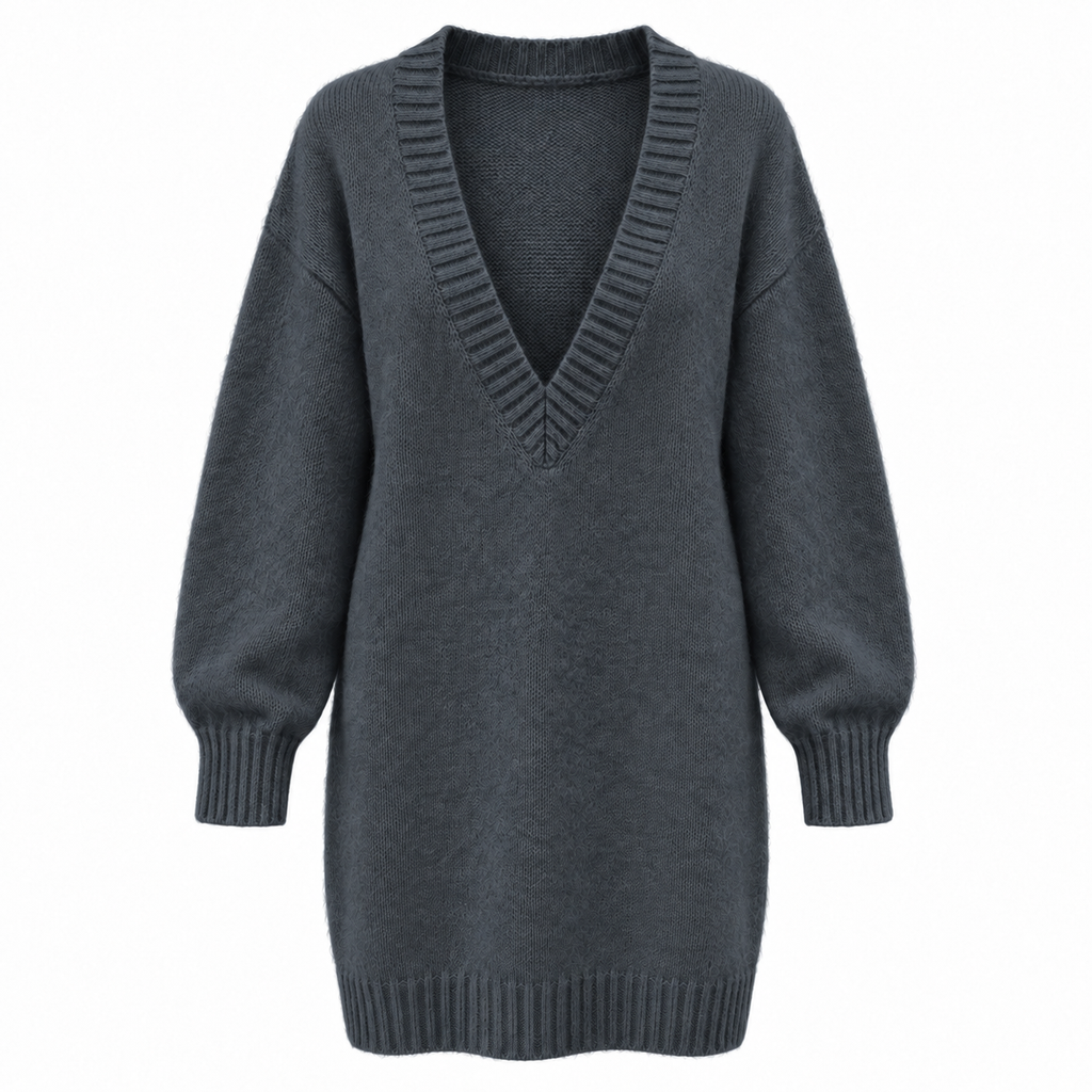 anna molinari Woman Dress Mini Antracite Grey