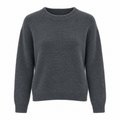 anna molinari Woman Knit Crew Neck Antracite Grey