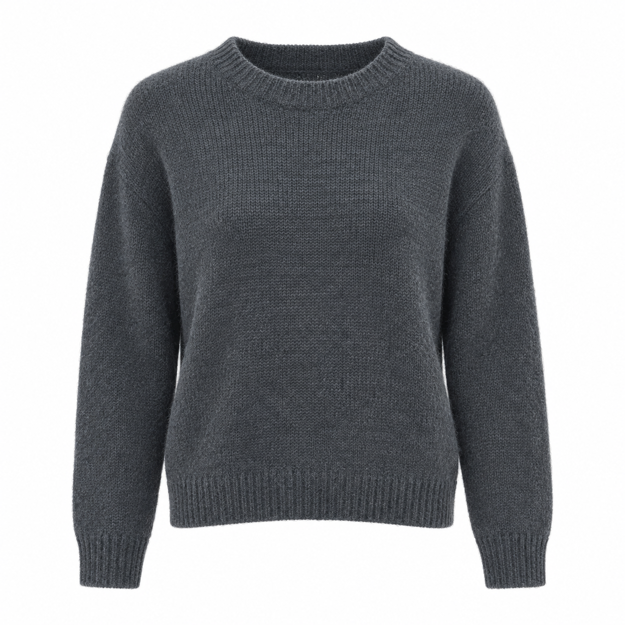 anna molinari Woman Knit Crew Neck Antracite Grey